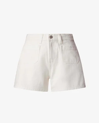 White denim shorts packshot